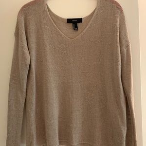 Tan v-neck sweater